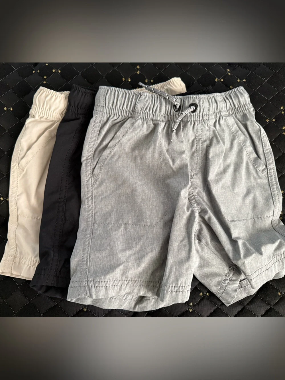 jumping beans Grey, Black & beige Pull-On woven Shorts (price for all 3)